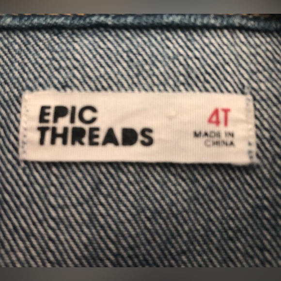 Unisex Classic Jean Jacket 4T Boys & Girls - Picture 3 of 4